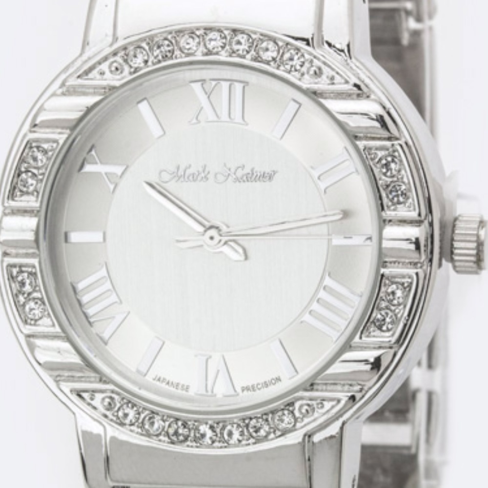 Watch - Silver Roman Numeral Dials Crystal Bezel